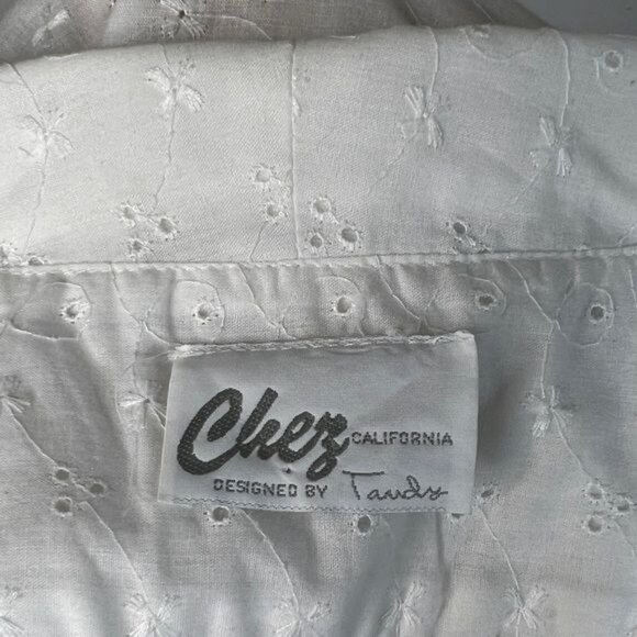 Vintage Chez California Eyelet Top - Picture 3 of 3